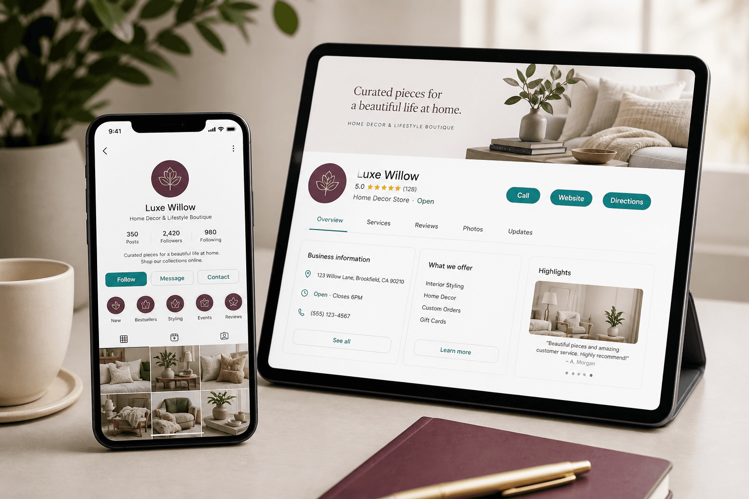 Professional social media and Google Business profile setup for UK small businesses