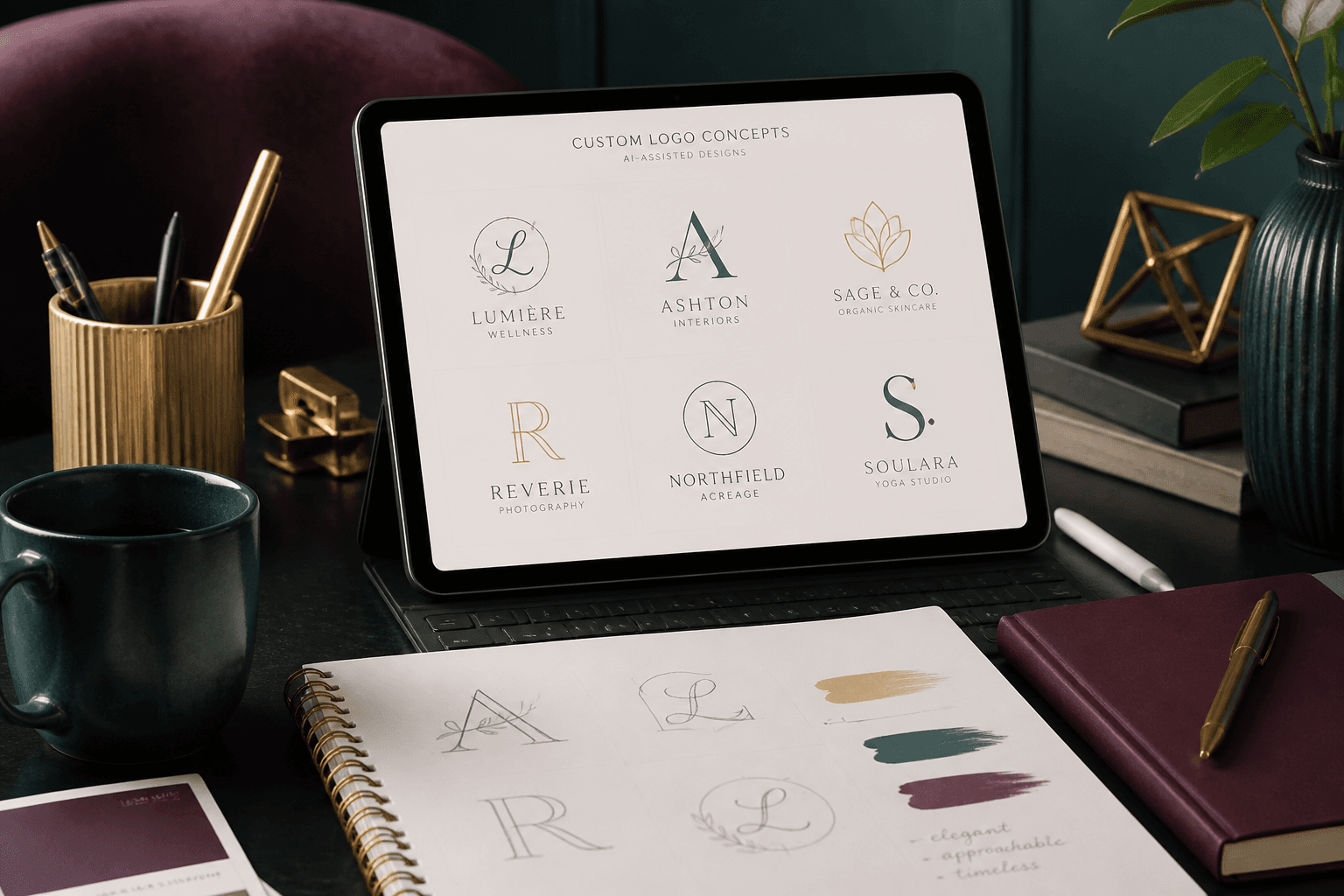 Professional logo concept development for small business brands