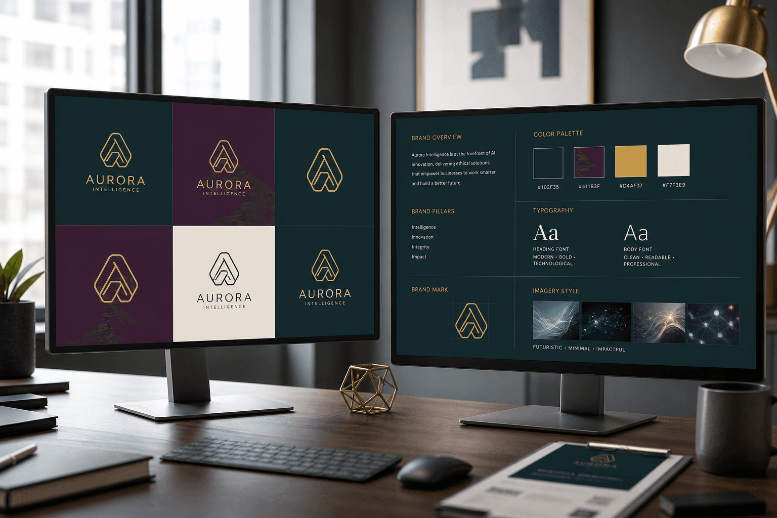 AI-assisted brand identity workflow for cohesive small business branding