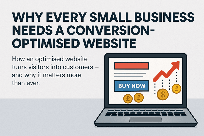 Conversion-optimised website design turning visitors into customers for small businesses