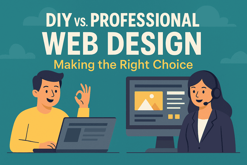 DIY versus professional website design comparison for UK small businesses